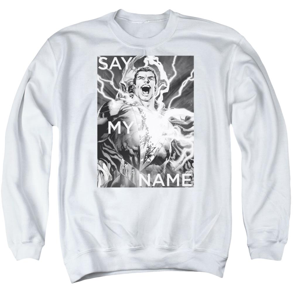 Justice League Of America Say My Name Men's Crewneck 50 50 Poly Long-Sleeve T-Shirt