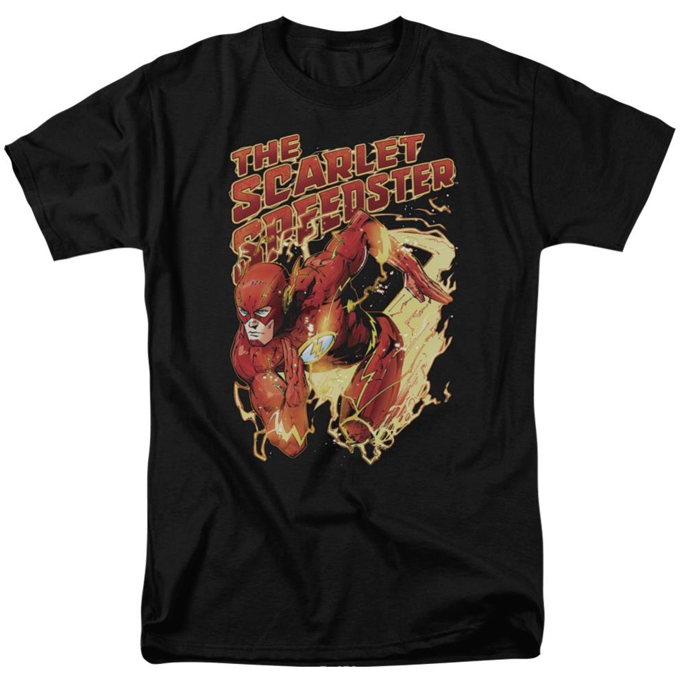 Justice League Of America Scarlet Speedster Men's 18/1 Cotton Short-Sleeve T-Shirt