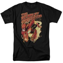 Justice League Of America Scarlet Speedster Men's 18/1 Cotton Short-Sleeve T-Shirt
