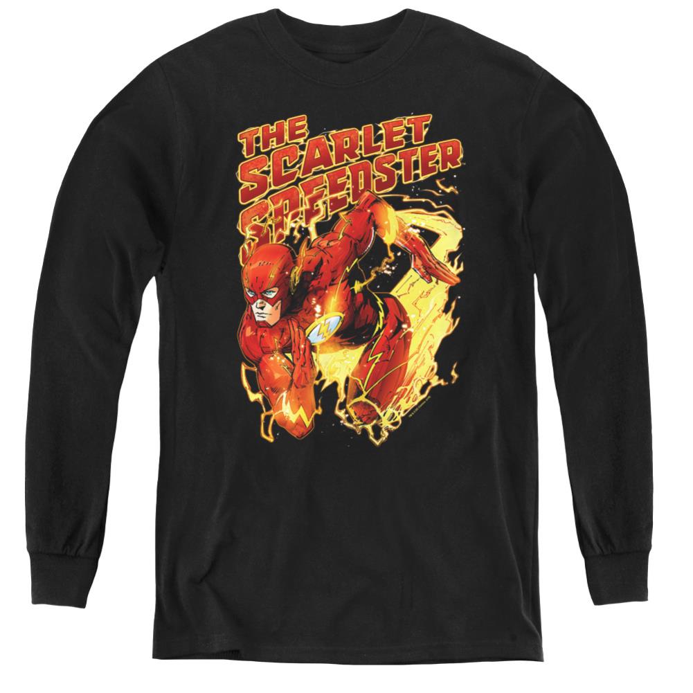 Justice League Of America Scarlet Speedster Youth Long-Sleeve T-Shirt