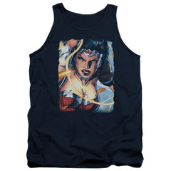 Justice League Of America Scowl Men's 18/1 Cotton Tank Top
