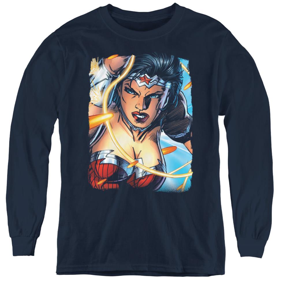 Justice League Of America Scowl Youth Long-Sleeve T-Shirt