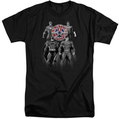 Justice League Of America Shades Of Gray Men's 18/1 Tall Cotton Short-Sleeve T-Shirt