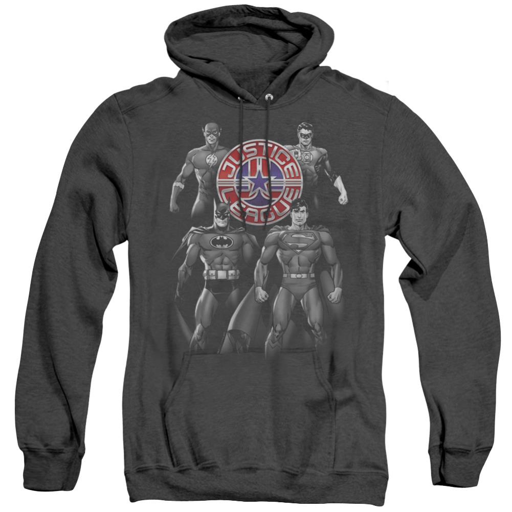 Justice League Of America Shades Of Gray Men's Pull-Over Hoodie