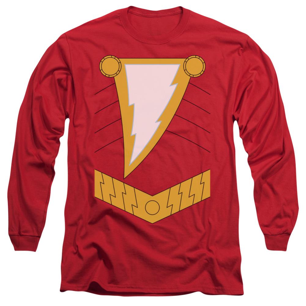 Justice League Of America Shazam Men's 18/1 Cotton Long-Sleeve T-Shirt