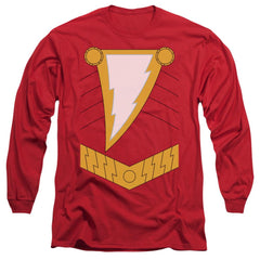 Justice League Of America Shazam Men's 18/1 Cotton Long-Sleeve T-Shirt