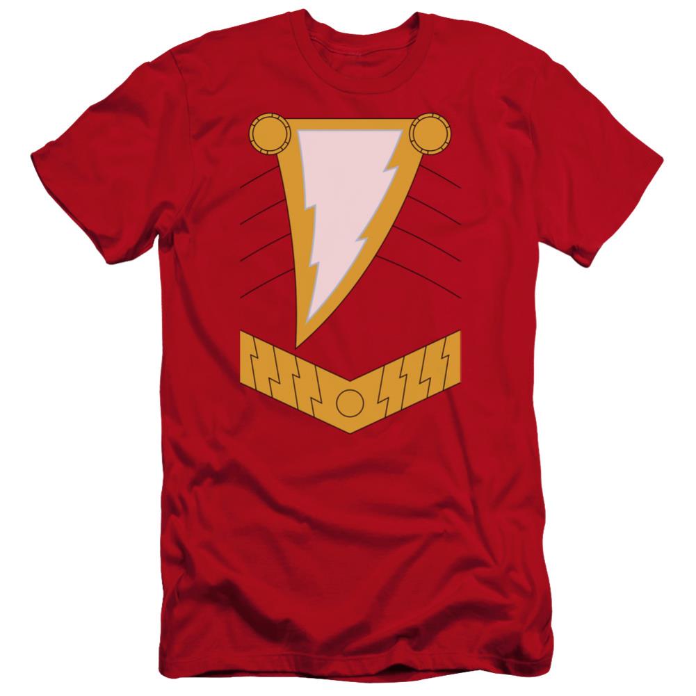 Justice League Of America Shazam Men's Ultra-Soft 30/1 Cotton Slim Short-Sleeve T-Shirt