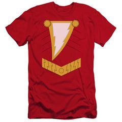 Justice League Of America Shazam Men's Ultra-Soft 30/1 Cotton Slim Short-Sleeve T-Shirt