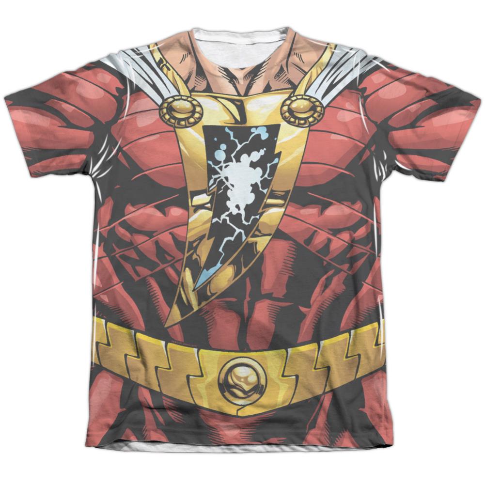 Justice League Of America Shazam Uniform Men's Regular Fit Poly Cotton Short-Sleeve T-Shirt