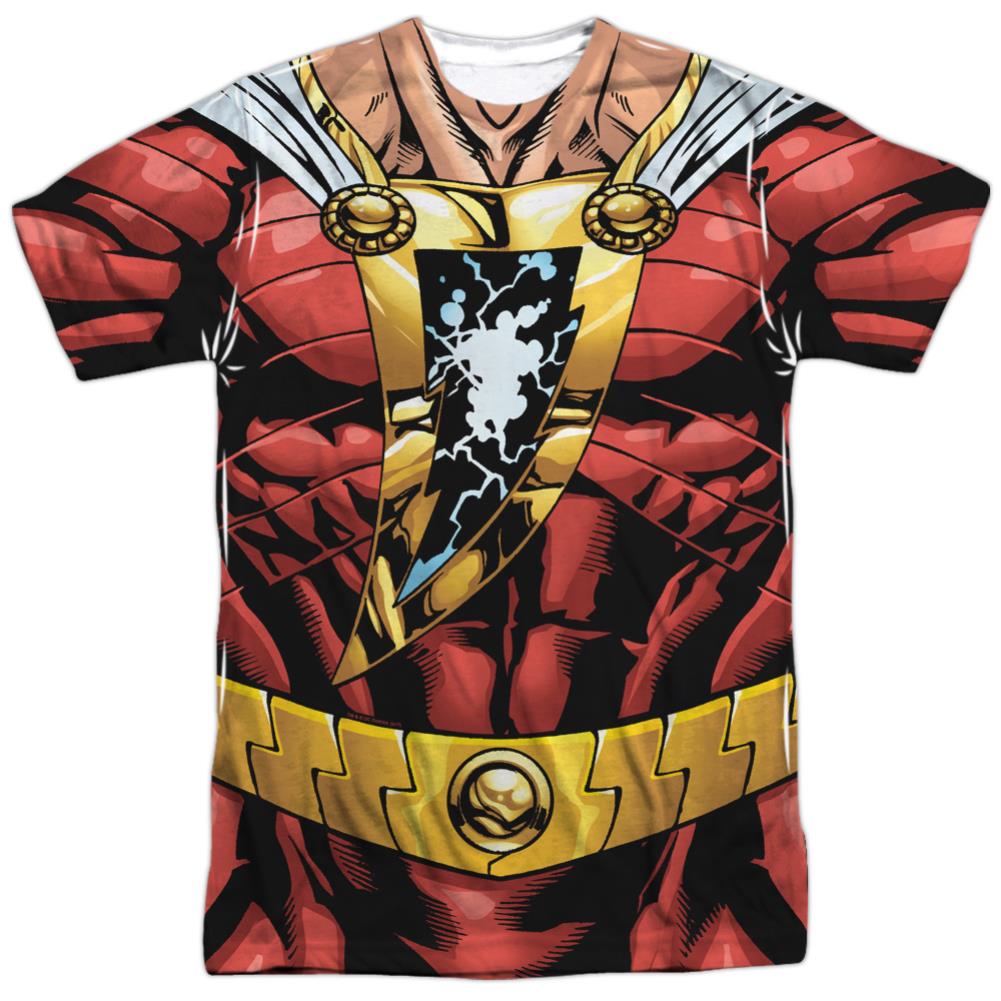 Justice League Of America Shazam Uniform Men's Regular Fit Polyester Short-Sleeve T-Shirt