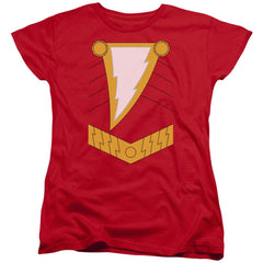 Justice League Of America Shazam Women's 18/1 Cotton Short-Sleeve T-Shirt