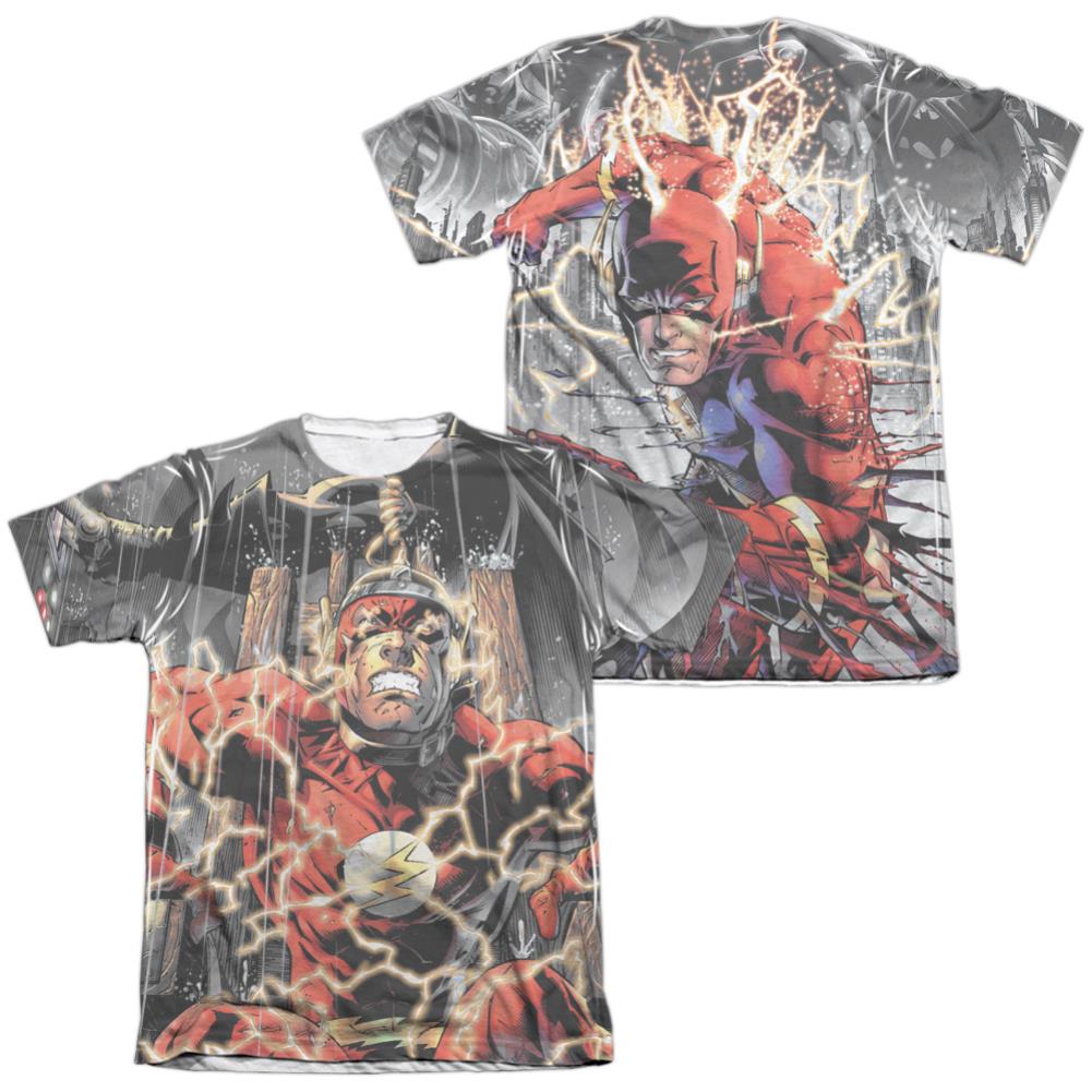 Justice League Of America Shock Therapy (Front/Back Print) Men's Regular Fit Poly Cotton Short-Sleeve T-Shirt