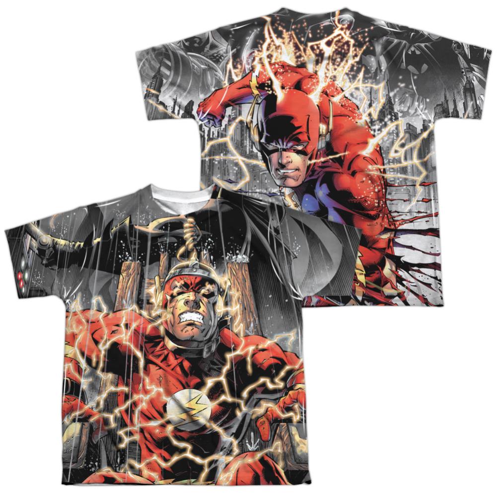 Justice League Of America Shock Therapy (Front/Back Print) Youth Regular Fit Poly Short-Sleeve T-Shirt
