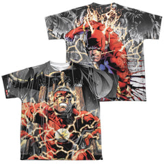 Justice League Of America Shock Therapy (Front/Back Print) Youth Regular Fit Poly Short-Sleeve T-Shirt