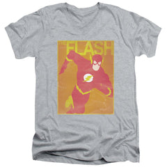 Justice League Of America Simple Flash Poster Men's 30/1 Cotton Slim V-Neck T-Shirt