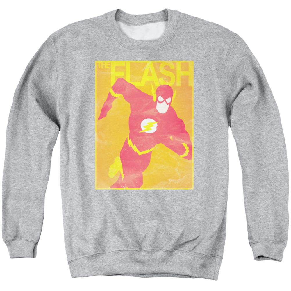 Justice League Of America Simple Flash Poster Men's Crewneck 50 50 Poly Long-Sleeve T-Shirt