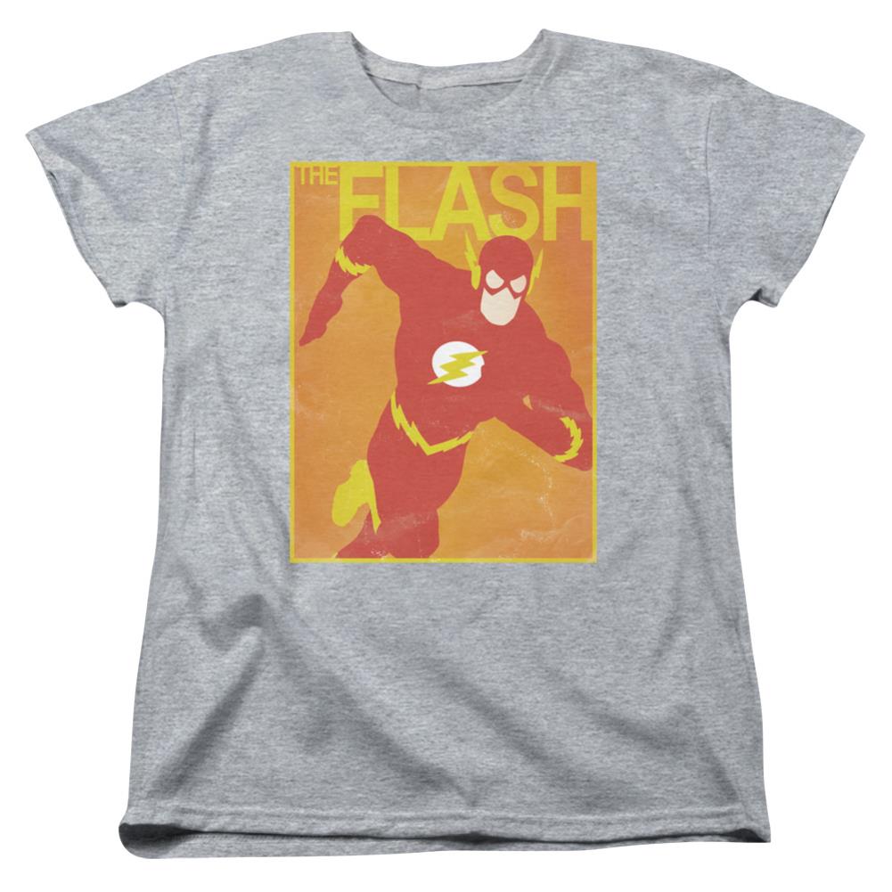 Justice League Of America Simple Flash Poster Women's 18/1 Cotton Short-Sleeve T-Shirt