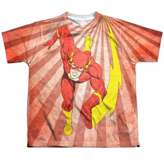 Justice League Of America Speed Of Light Youth Regular Fit Poly Short-Sleeve T-Shirt