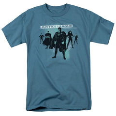 Justice League Of America Stand Men's 18/1 Cotton Short-Sleeve T-Shirt