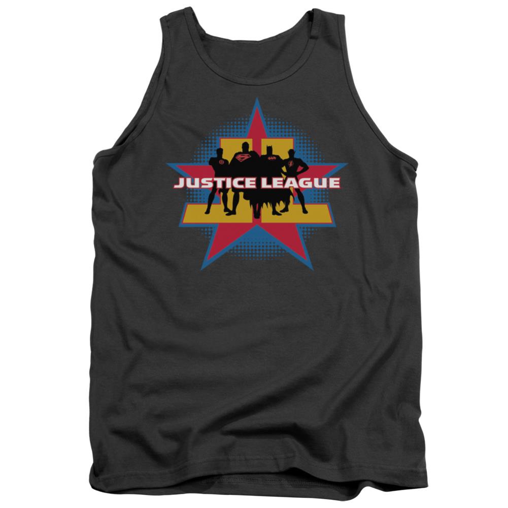 Justice League Of America Stand Tall Men's 18/1 Cotton Tank Top