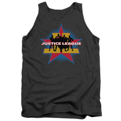 Justice League Of America Stand Tall Men's 18/1 Cotton Tank Top