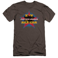 Justice League Of America Stand Tall Men's Ultra-Soft 30/1 Cotton Slim Short-Sleeve T-Shirt