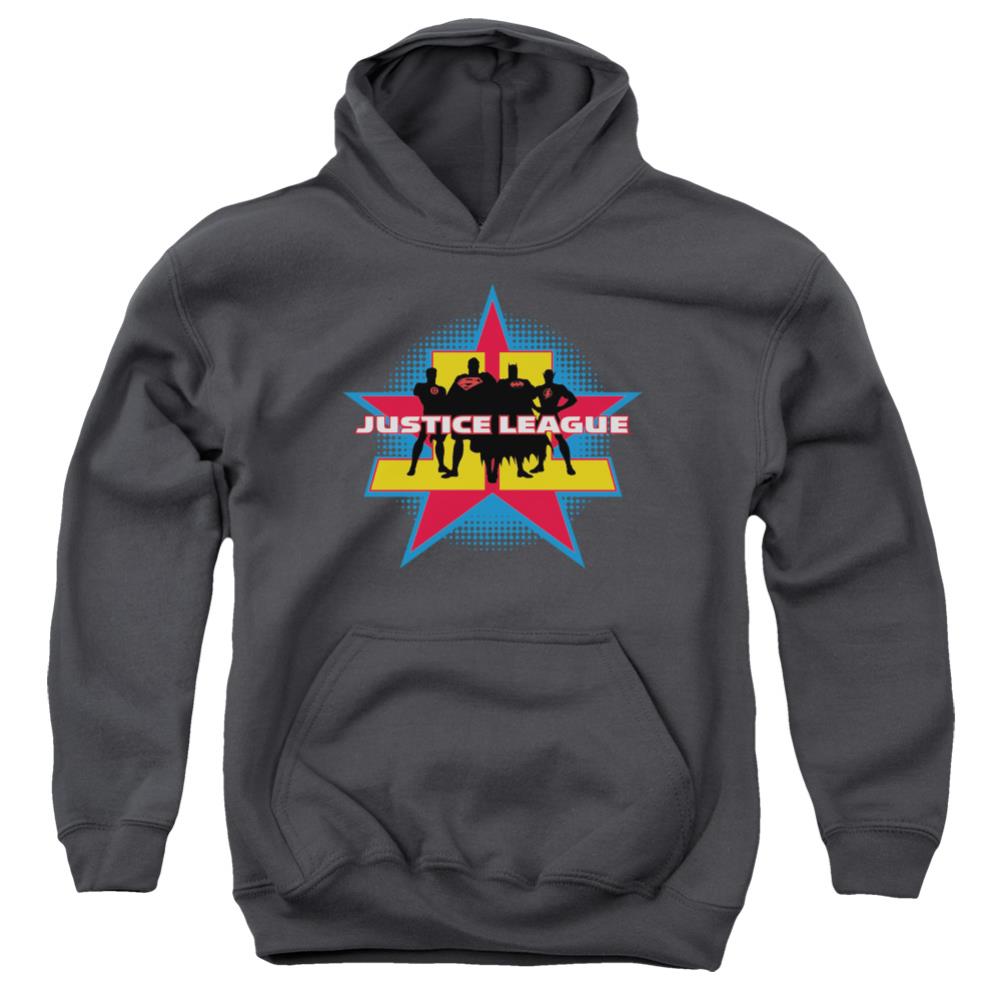 Justice League Of America Stand Tall Youth Cotton Poly Pull-Over Hoodie