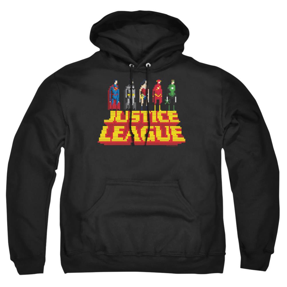 Justice League Of America Standing Above Men's Pull-Over 75 25 Poly Hoodie
