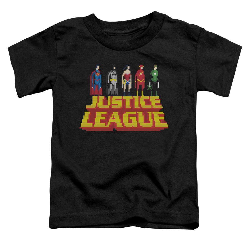 Justice League Of America Standing Above Toddler 18/1 Cotton Short-Sleeve T-Shirt