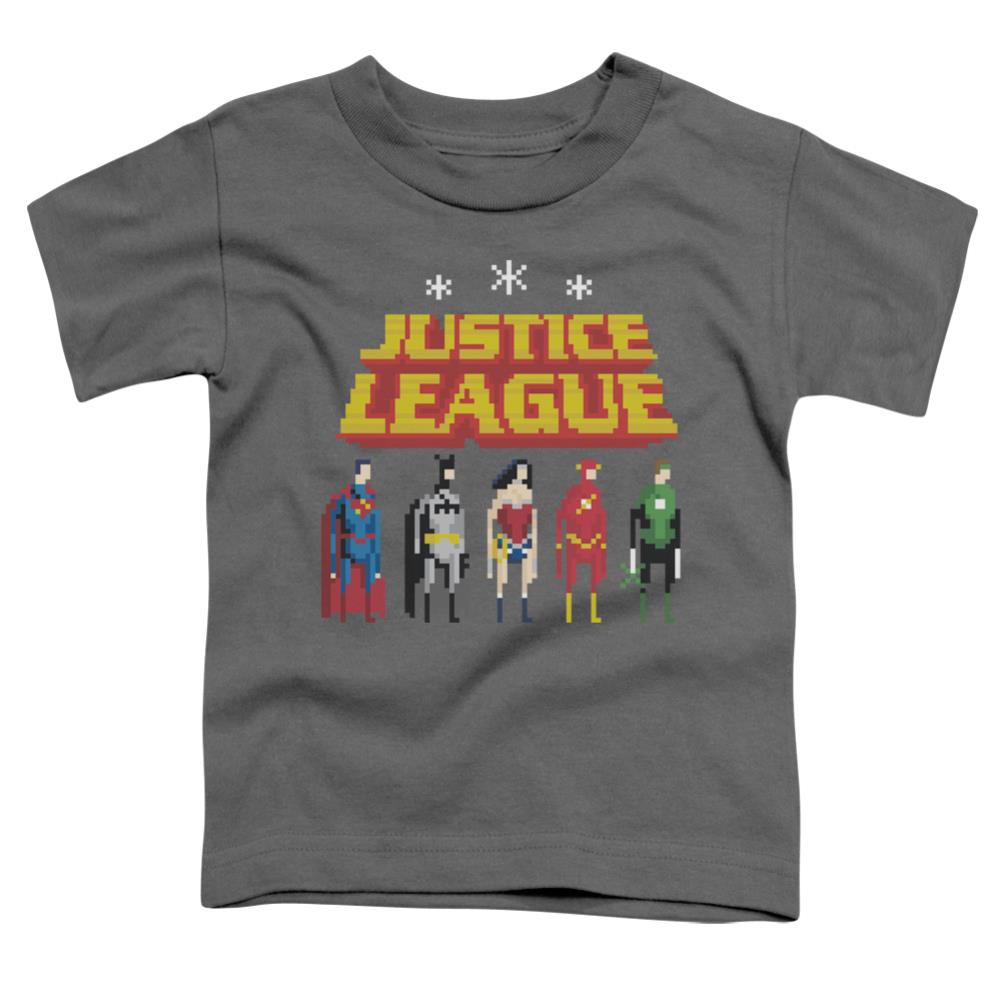 Justice League Of America Standing Below Toddler 18/1 Cotton Short-Sleeve T-Shirt