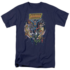 Justice League Of America Star Group Men's 18/1 Cotton Short-Sleeve T-Shirt