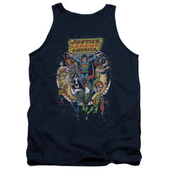 Justice League Of America Star Group Men's 18/1 Cotton Tank Top