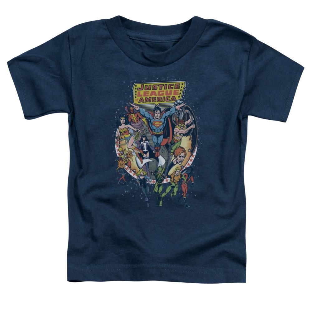 Justice League Of America Star Group Toddler 18/1 Cotton Short-Sleeve T-Shirt