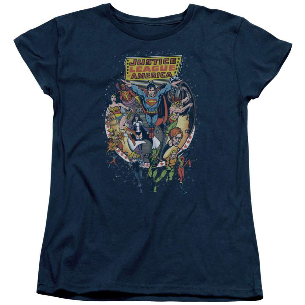 Justice League Of America Star Group Women's 18/1 Cotton Short-Sleeve T-Shirt