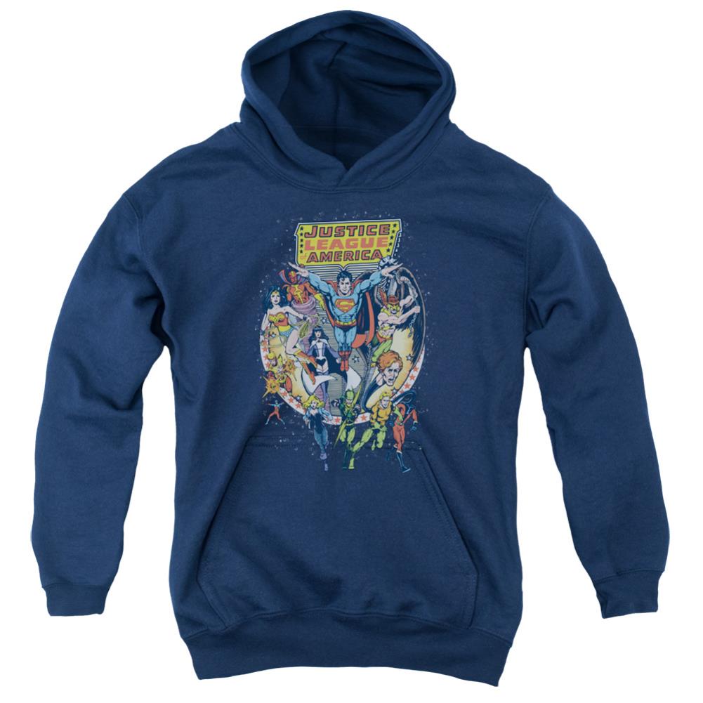 Justice League Of America Star Group Youth Cotton Poly Pull-Over Hoodie