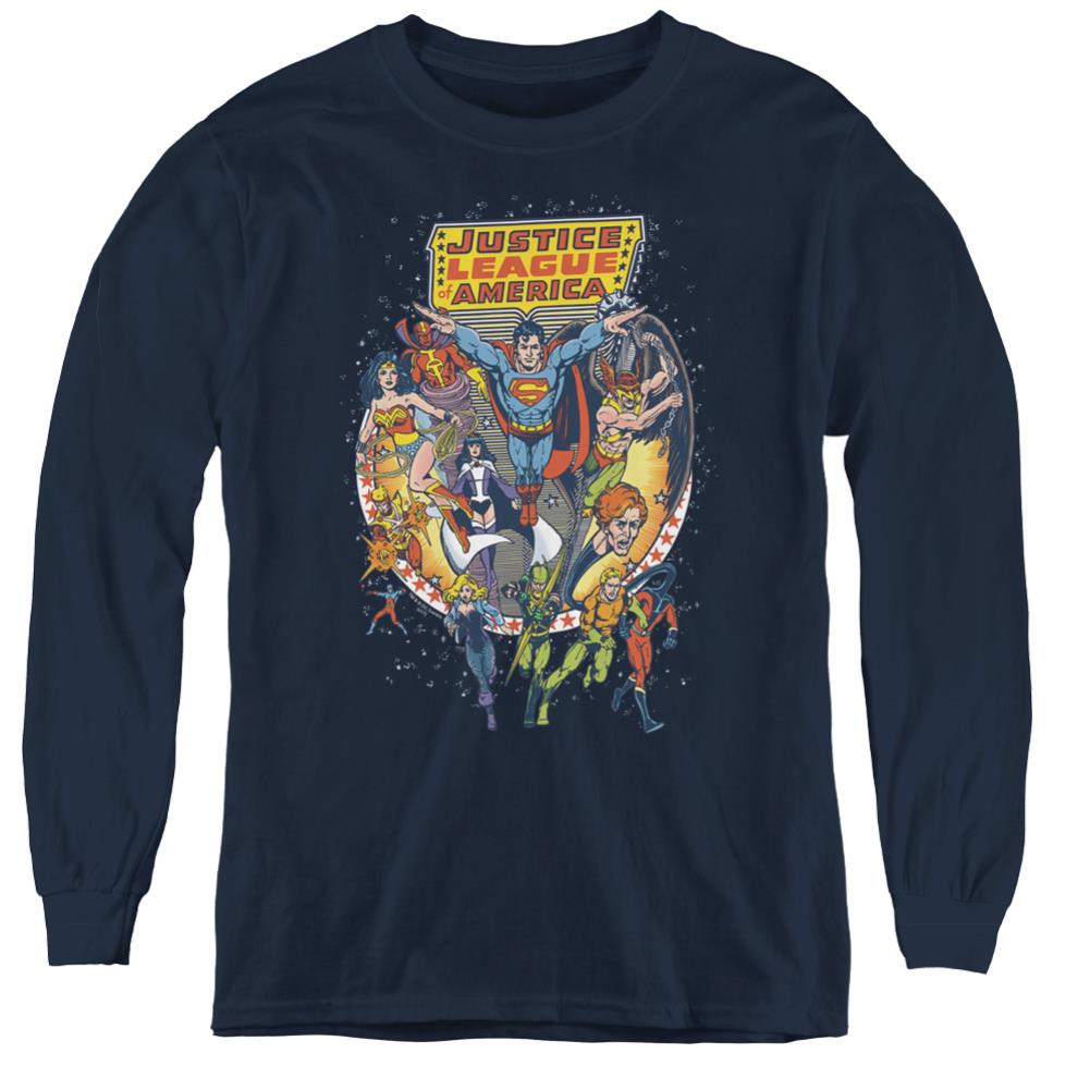 Justice League Of America Star Group Youth Long-Sleeve T-Shirt