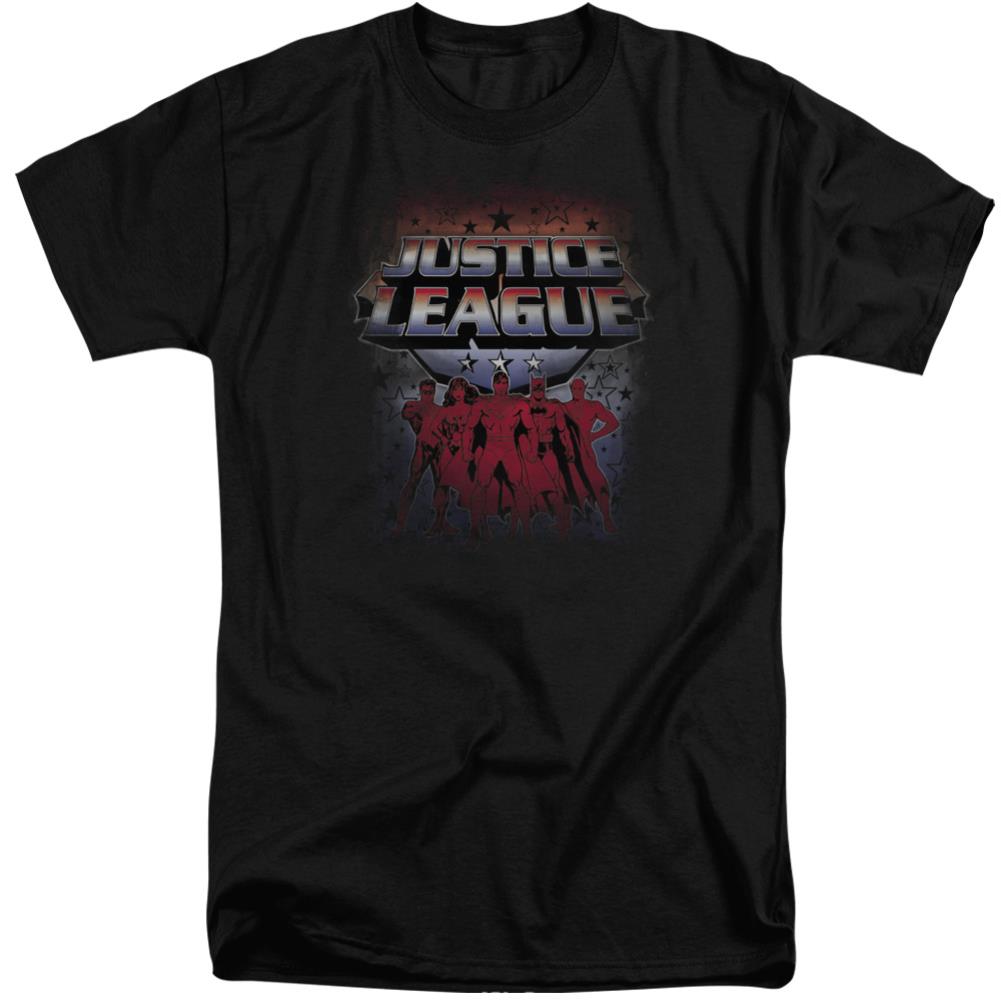 Justice League Of America Star League Men's 18/1 Tall Cotton Short-Sleeve T-Shirt