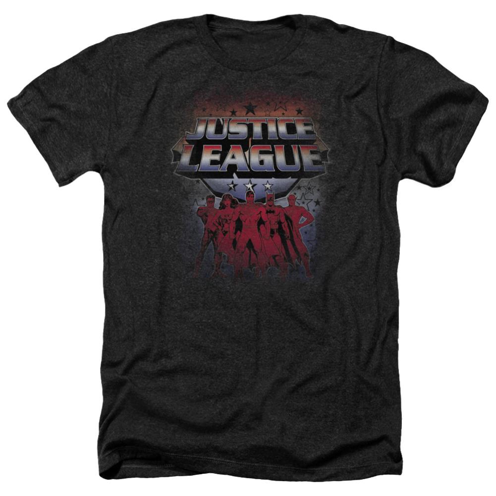 Justice League Of America Star League Men's 30/1 Heather 60 40 Poly Short-Sleeve T-Shirt