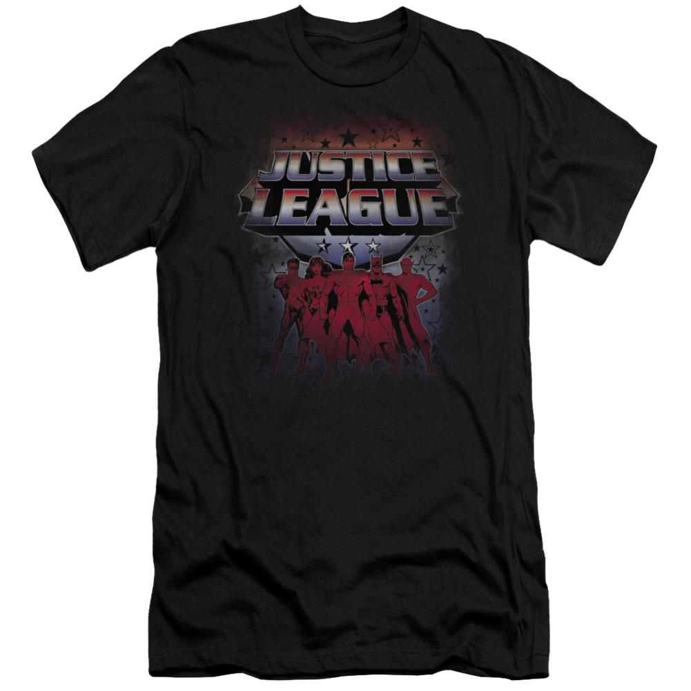Justice League Of America Star League Men's Ultra-Soft 30/1 Cotton Slim Short-Sleeve T-Shirt