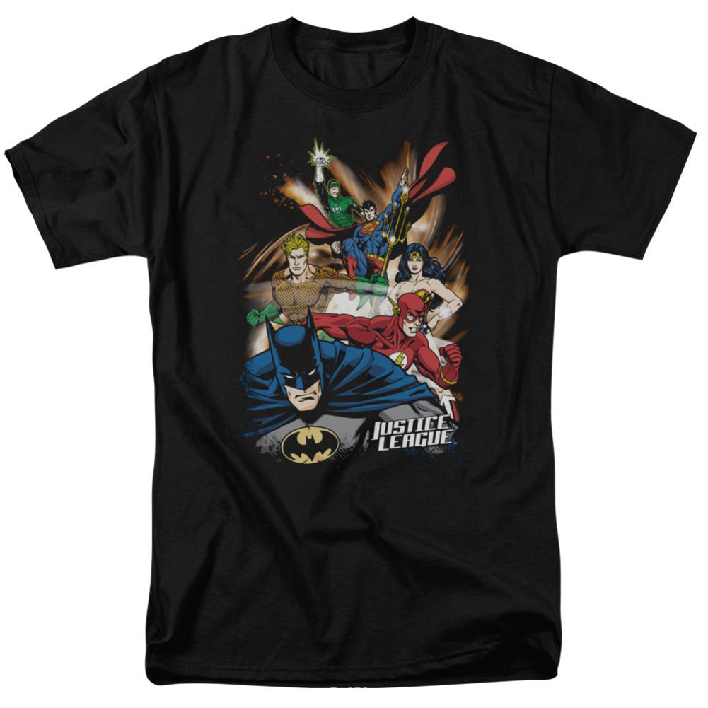 Justice League Of America Starburst Men's 18/1 Cotton Short-Sleeve T-Shirt
