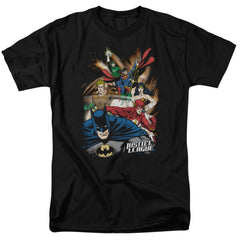 Justice League Of America Starburst Men's 18/1 Cotton Short-Sleeve T-Shirt