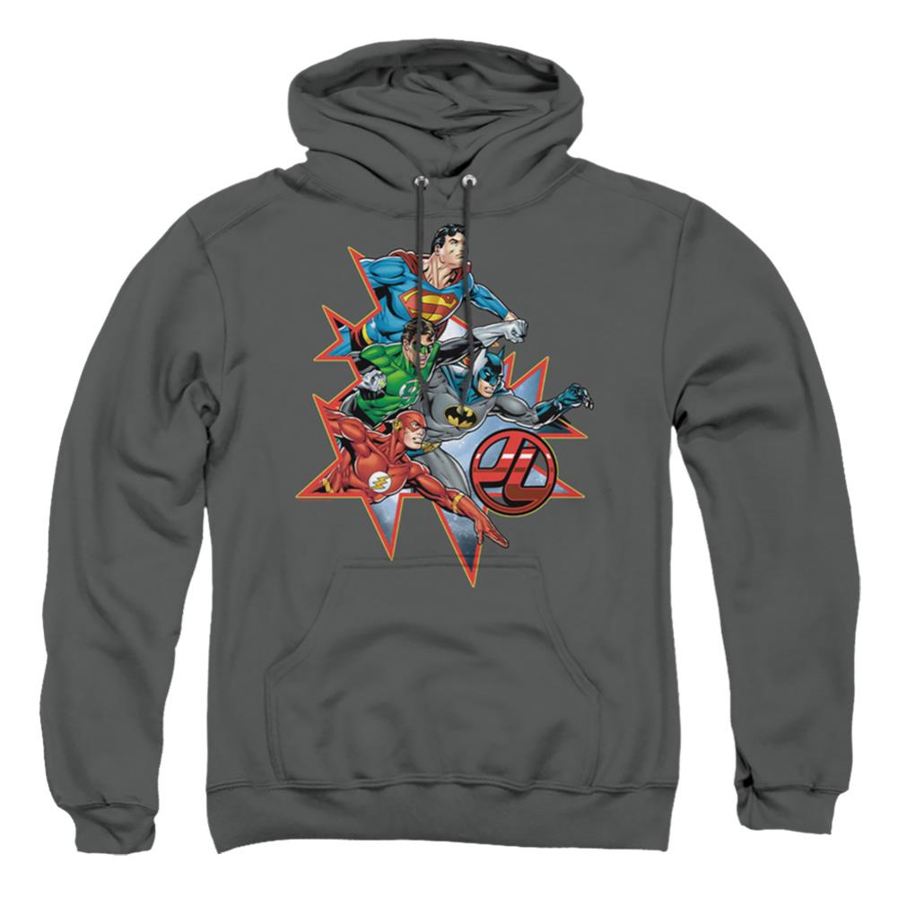 Justice League Of America Starburst Men's Pull-Over 75 25 Poly Hoodie