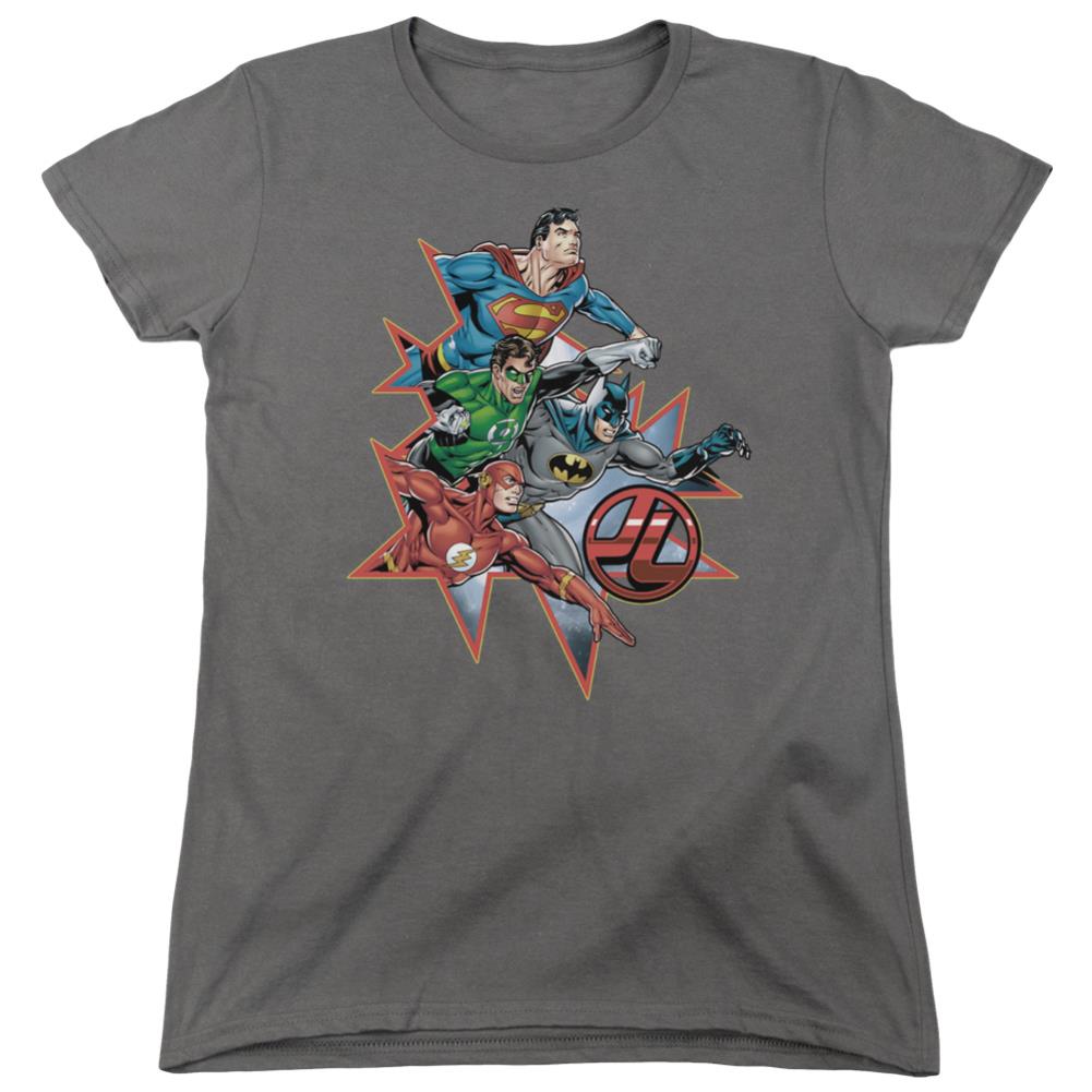 Justice League Of America Starburst Women's 18/1 Cotton Short-Sleeve T-Shirt