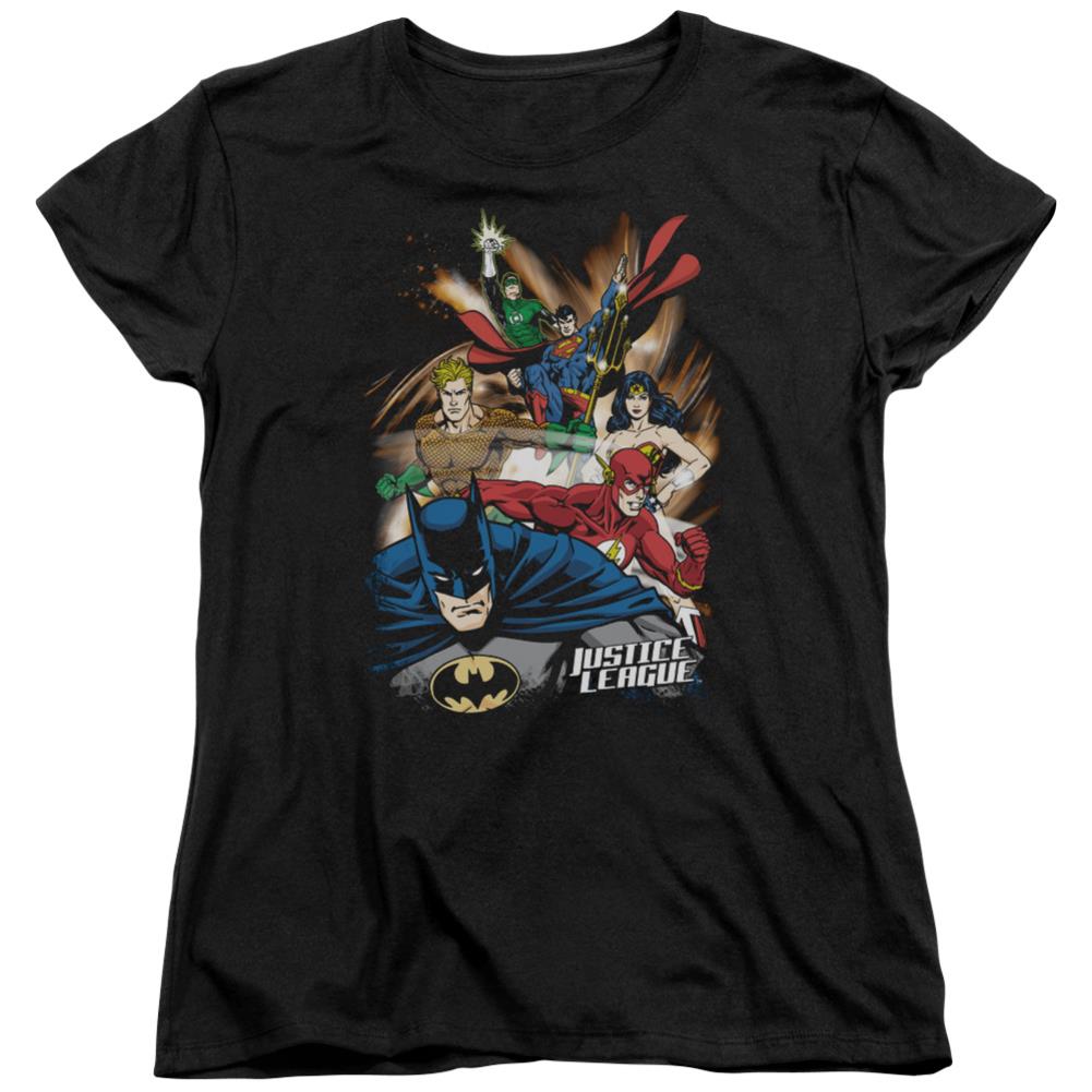 Justice League Of America Starburst Women's 18/1 Cotton Short-Sleeve T-Shirt