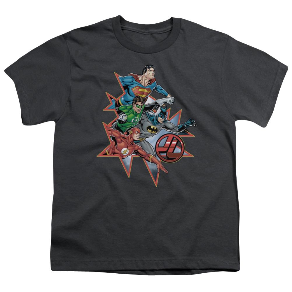 Justice League Of America Starburst Youth 18/1 100% Cotton Short-Sleeve T-Shirt
