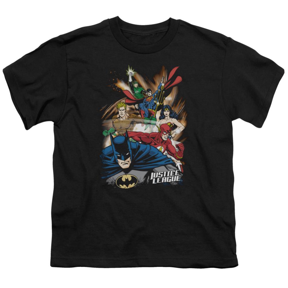 Justice League Of America Starburst Youth 18/1 100% Cotton Short-Sleeve T-Shirt