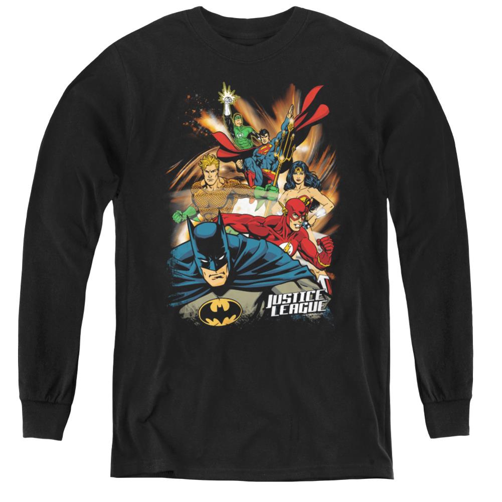 Justice League Of America Starburst Youth Long-Sleeve T-Shirt