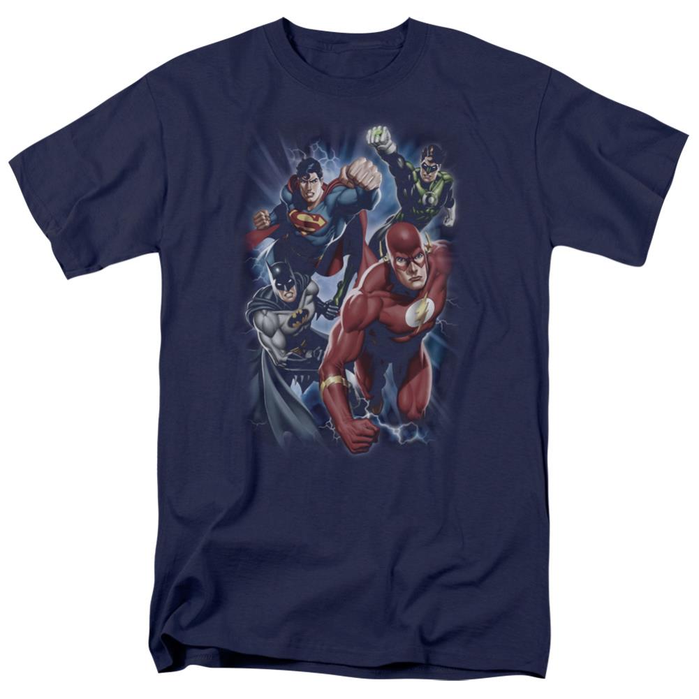 Justice League Of America Storm Chasers Men's 18/1 Cotton Short-Sleeve T-Shirt