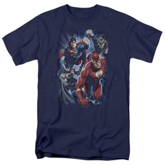 Justice League Of America Storm Chasers Men's 18/1 Cotton Short-Sleeve T-Shirt