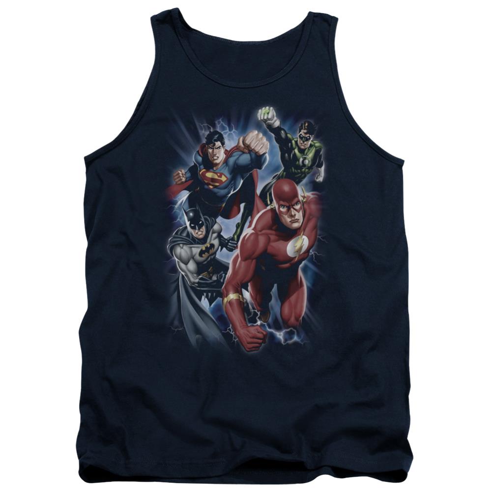 Justice League Of America Storm Chasers Men's 18/1 Cotton Tank Top